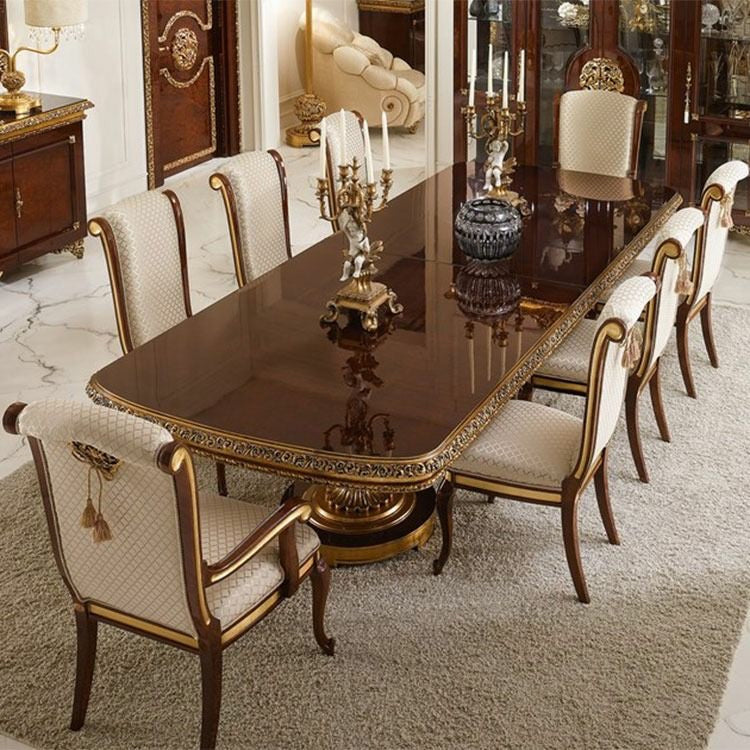 FLK-DN-0003 Baroque Design Luxury Dining Table Set