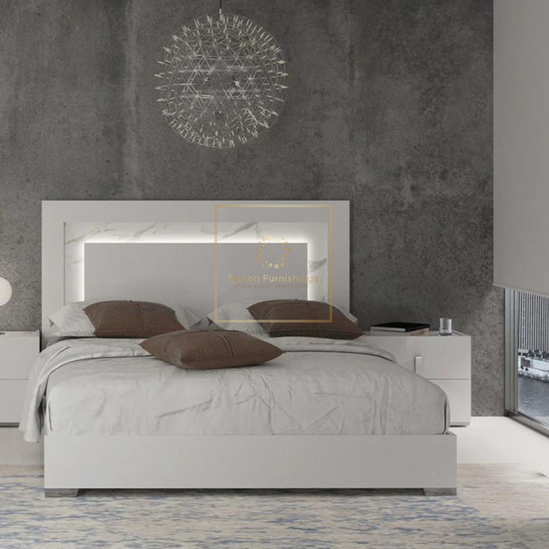 FLK-BDO-0013 Silvern Modern Bed Set