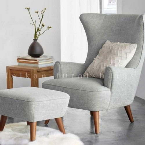 FLK-CH-0003 Julia Wing Chair with ottoman